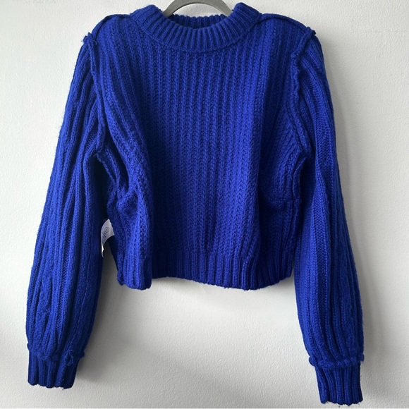 Anthropologie FARM Rio Braided Sweater in deep blue - Picture 11 of 15